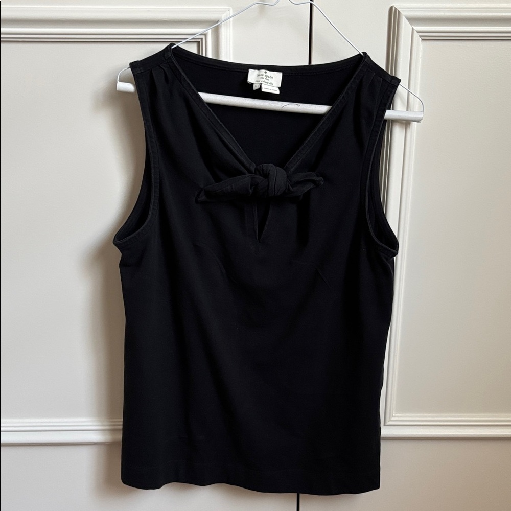 Kate Spade Black Knot Detail Tank Top